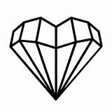 Diamond Heart Drawing Getdrawings Icons Noun Project Vector sketch template
