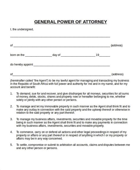 power  attorney letter   write  power  attorney letter
