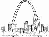 Arch Louis Coloring St Gateway Arc Pages Sheets Drawings Printable Missouri Social Adult Adults Skyline Saint Gif Fourth Grade Rushmore sketch template