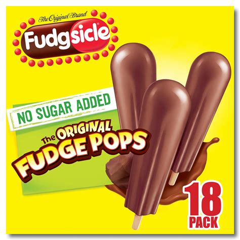 popsicle original fudge pops  sugar added   frozen chocolate