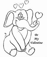 Valentine Coloring Pages Hearts Elephant Valentines Kids Printable Sheets Color Children Holiday Saint Pre Activity Grade Age Celebrated February Many sketch template
