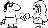 Coloring Couple Cartoon Stock Illustration Valentines Plus Google Twitter Depositphotos sketch template