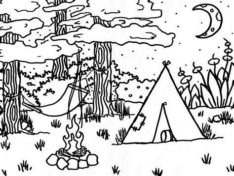 camping coloring pages getcoloringpagescom