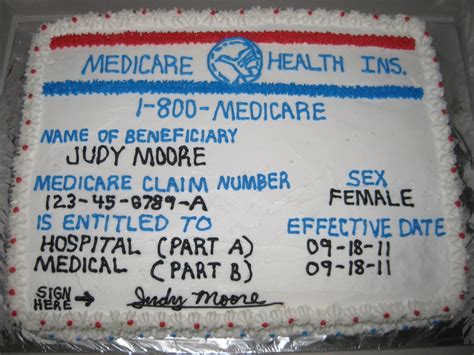 Medicare Card Birthday Cake