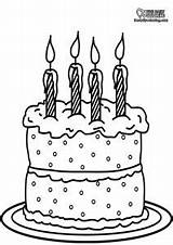 Coloring Cake sketch template