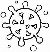 Covid Corona Clipart Germs Coronavirus Teaching Drawing Kids sketch template