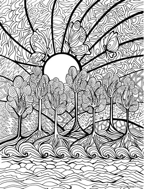 nature coloring pages  adults  print