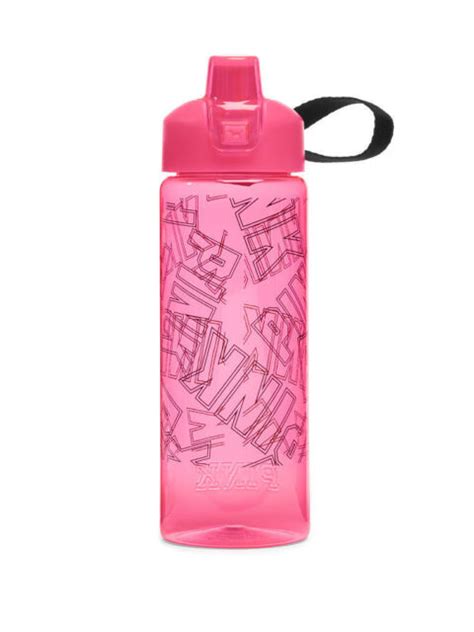 Victoria S Secret Pink Collegiate Water Bottle Pink Black Logo Nib Ebay