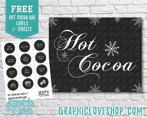 hot cocoa bar printables printable word searches