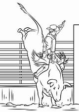 Coloring Rodeo Bull Pages Riding Bucking Printable Print Horse Drawings Easy Color Supercoloring Drawing Sheets Cowboy Kids Template Bulls Horses sketch template