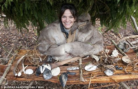 jane fryer learns how to live stone age style with a very dishy historian daily mail online