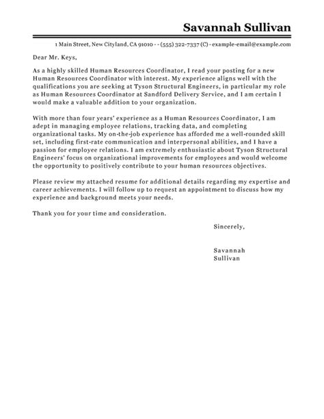 amazing human resources cover letter examples templates  trust