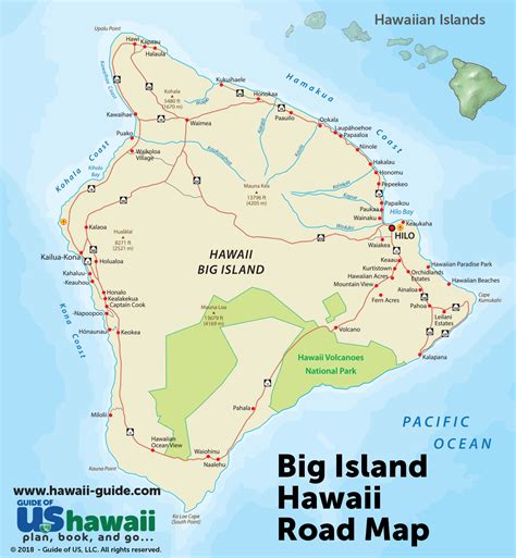 big island  hawaii maps printable driving map  kauai printable maps