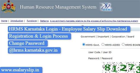 hrms karnataka login application archives esalary slip