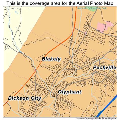 aerial photography map  blakely pa pennsylvania