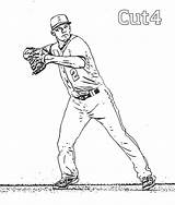 Coloring Pages Baseball Sox Red Drawing Curry Blue Stephen Jays Yankees Player Printable Miguel Cabrera Toronto Jersey Line Pitcher Print sketch template