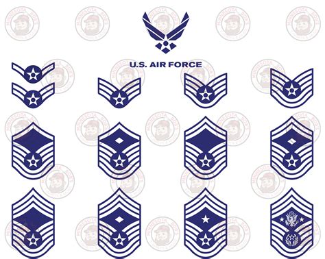 air force enlisted rank and usaf logo vector graphics for etsy
