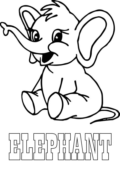awesome elephant  text coloring page elephant coloring pages baby