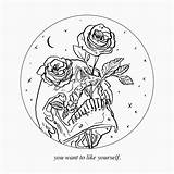 Coloring Pages Aesthetic Grunge Tumblr Adults Tattoo Wallpaper Tattoos Skull Template Drawing Designs Choose Board sketch template