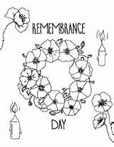 Anzac Remembrance sketch template