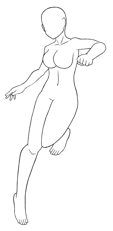 female body template poses