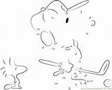Snoopy Dots sketch template