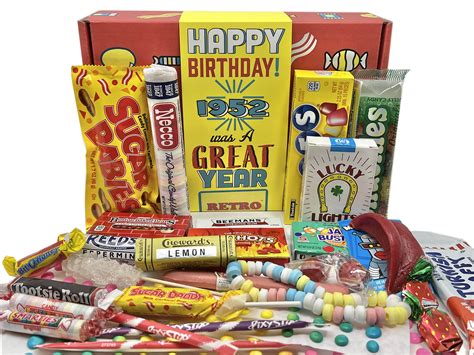 buy retro candy yum  st birthday gift box nostalgic candy mix  childhood   year