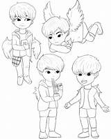 Bts Coloring Book Pages Album sketch template