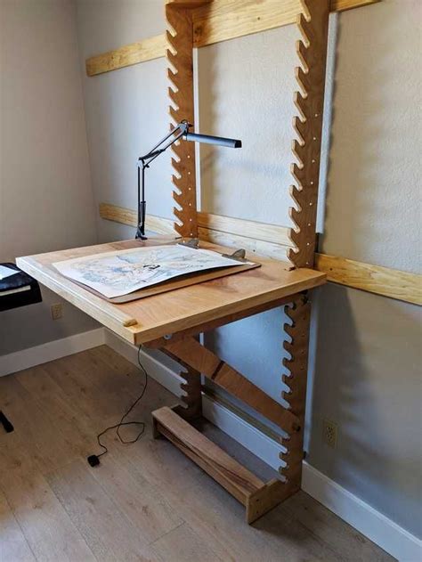 desk  adjustable height  angle diy