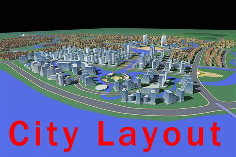 exquisite city layout  model cgtrader
