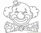 Coloring Circus Clowns Pages Printable Color Cartoons Clown sketch template