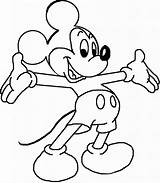 Mickey Mouse Drawing Cartoon Easy Line Kids Drawings Coloring Outline Micky Draw Cartoons Pages Step Minnie Sketch Disney Mini Paintingvalley sketch template