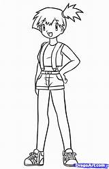 Pokemon Coloring Pages Misty Drawing Trainer Comments Library Clipart Popular Coloringhome sketch template