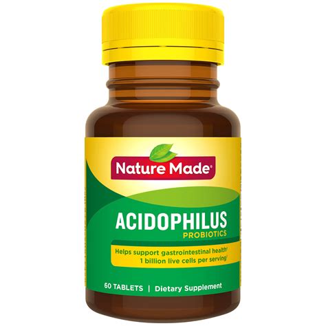 nature  acidophilus probiotics tablets  billion cfu  serving