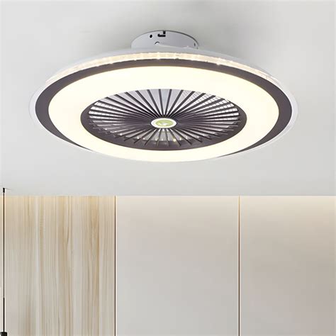 acrylic ceiling fan light fixture modernist bedroom led semi flush   blades