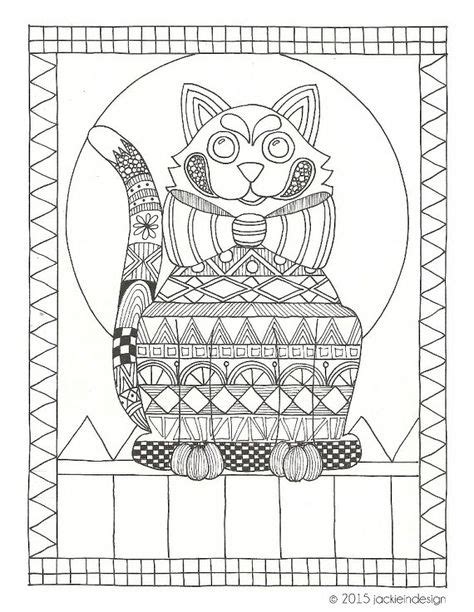 halloween cat coloring page  instant  jackieindesign coloring