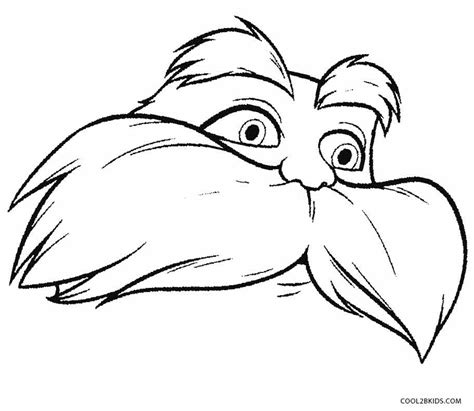lorax face outline