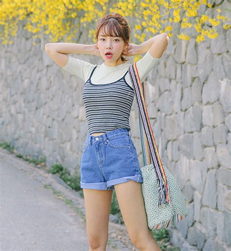 [stylenanda] horizontal striped tank top latest korean fashion k