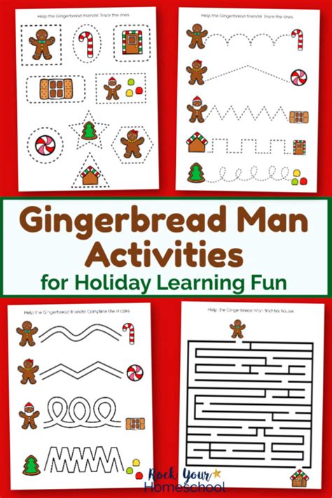 fun  printable gingerbread man activities  kids gingerbread
