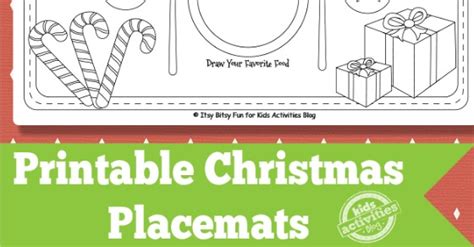 decorate  printable christmas placemats