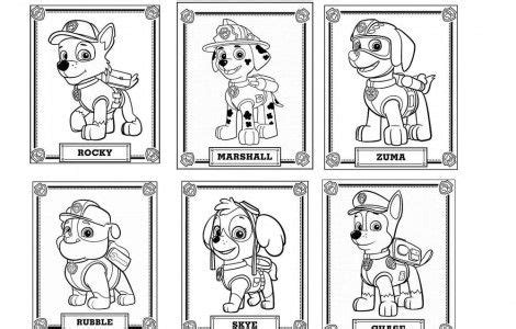 valentine  paw patrol  colouring pages
