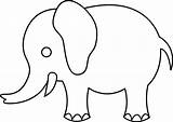 Elephant Outline Simple Personal Clipartix Projects Designs Use These sketch template