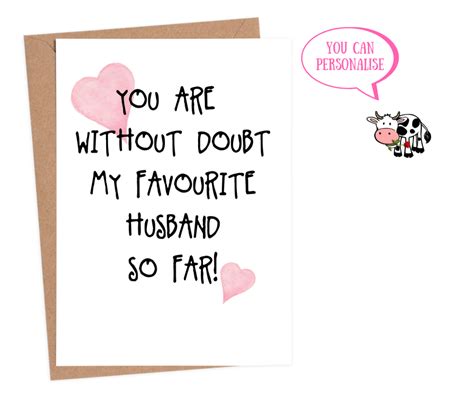 Funny Valentines Cards Husband Personalised Valentines