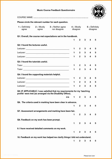 questionnaire template heritagechristiancollege