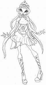 Winx Club Pages Coloring Sophix Bloom Lineart Template sketch template