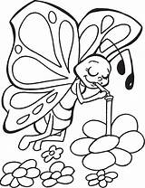 Coloring Pages Printable Butterfly Kids Preschoolers Nectar Sipping Cute Print Colouring Drawing Cartoon Butterflies Getdrawings Buzz16 Source Fancy sketch template