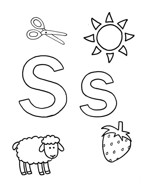 letter ss coloring page coloring pages