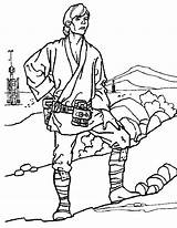 Luke Coloring Skywalker Wars Star Pages Popular sketch template