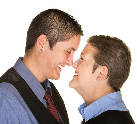 Happy Couple Touching Noses Stock Image Image 54265317