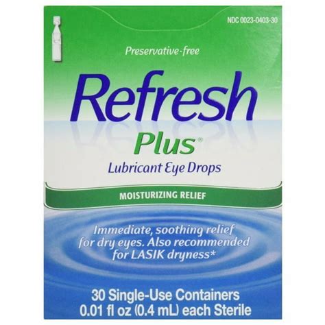 Refresh Plus Lubricant Eye Drops 30 0 01 Fl Oz Tubes Pack Of 3